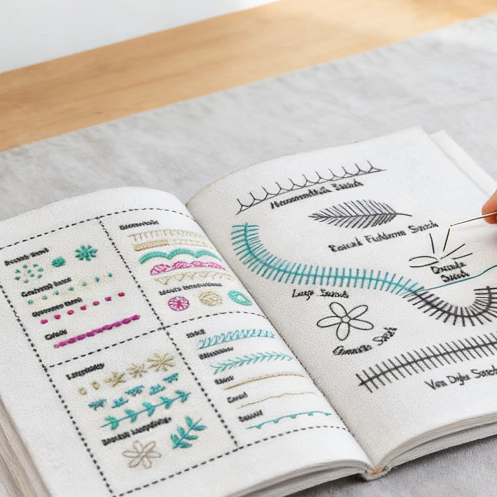 Embroidery Stitch Book Sewing Kit