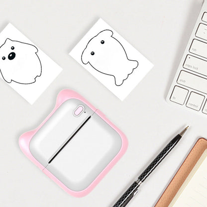 Pocket Bluetooth Thermal Printer Wireless Mobile Inkless Printer for Home Office Pink