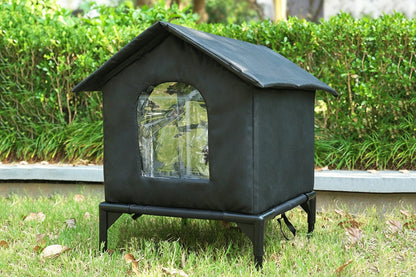 Cat House Water Resistant Insulated Shelter - Black