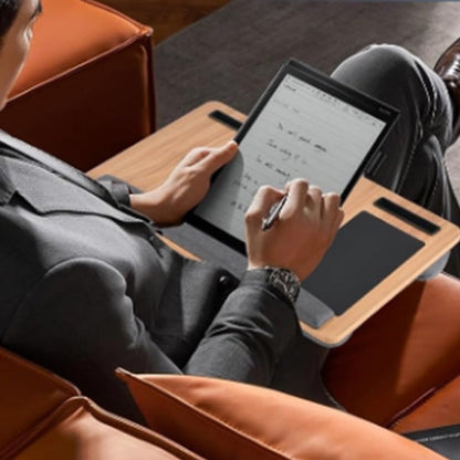 Laptop Desk with Built in Mouse Pad Wrist Pad Laptop Stand with Tablet/Phone Holder Brown