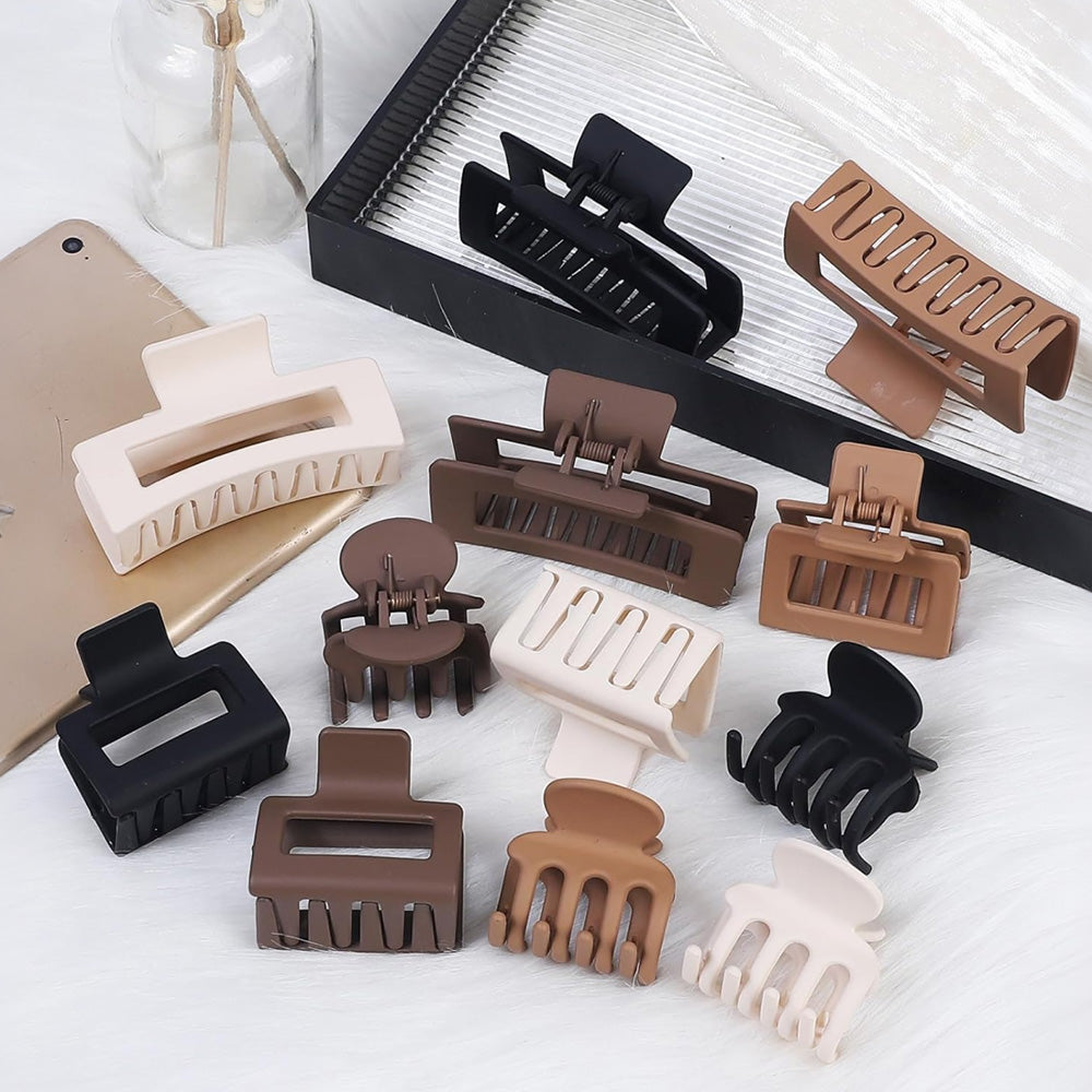 12 Pcs Strong Hold Non-Slip Hair Clips for Women 3 Sizes for Thin Thick Curly Hair