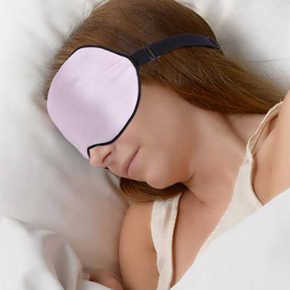 Soft Eye Mask Silk Sleeping Mask Smooth Blackout Eye Mask Portable Travel Eyepatch Rest Blindfold Eye Cover -Pink