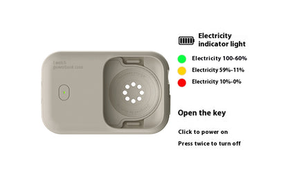 Portable Mini Wireless Power Bank For Apple Watch 40 41 44 45 49MM-Beige