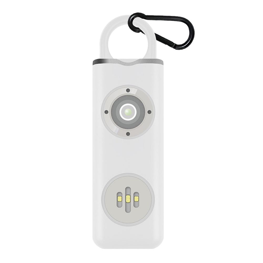Personal Alarm for Self Defense Keychain - White