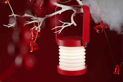 Multi Dimmable Foldable LED Night Light Table Lamp Portable Camping Flashlight-Red