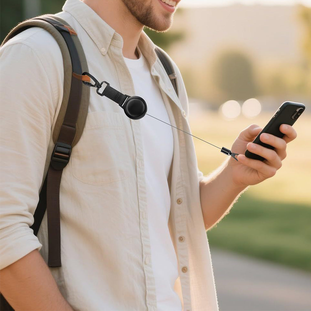 Retractable Phone Holder Locking Carabiner 360 Degree Swivel for Sports