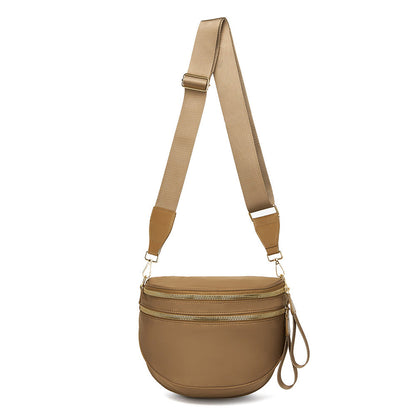 Oxford Cloth Large Capacity Crossbody Bag ¨C Lightweight Shoulder Messenger Bag for Women Caramel