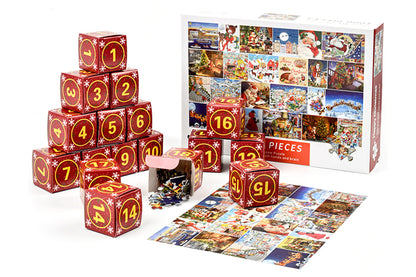 1000Pcs Christmas Advent Calendar Puzzle Xmas Countdown Calendar Jigsaw Puzzles