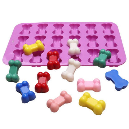 4Pcs Cat Paw and Bone Dog Treat Molds Silicone Molds for Chocolate Candy Jelly