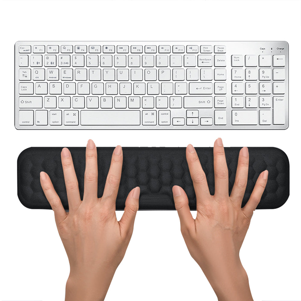 Ergonomic Wrist Rest Set for Keyboard and Mouse Computer Wrist Support Pads Arm Cushion for Typing Black