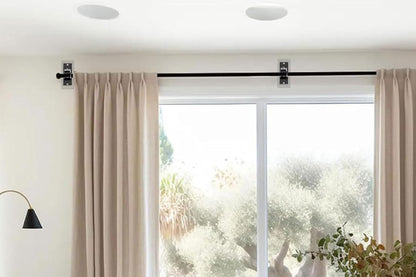 Self Adhesive Curtain Rod Brackets Invisible Holders - Black