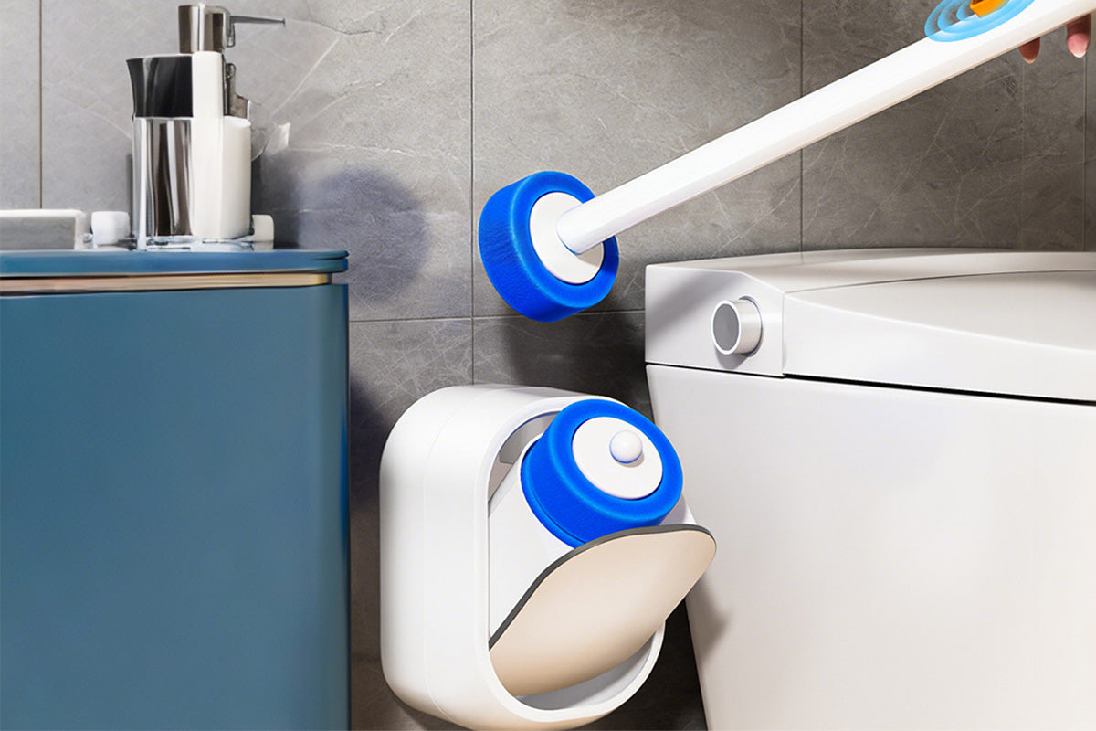 Toilet Bowl Brush Set with 30 Piece Wand Refills