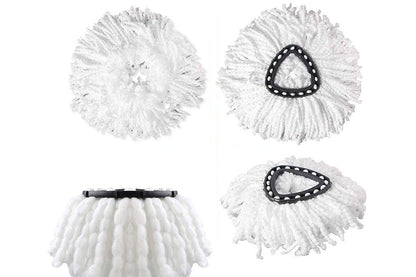 6Pcs Spin Mop Replacement Head Microfiber Mop Refill for Ocedar Vileda Triangle Swivel Mops