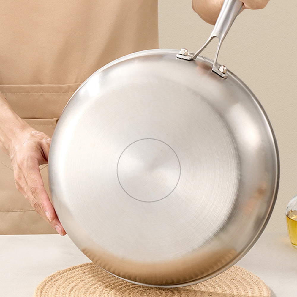 Stainless Steel Frying Pan Nonstick PFAS Free Oven for All Stoves