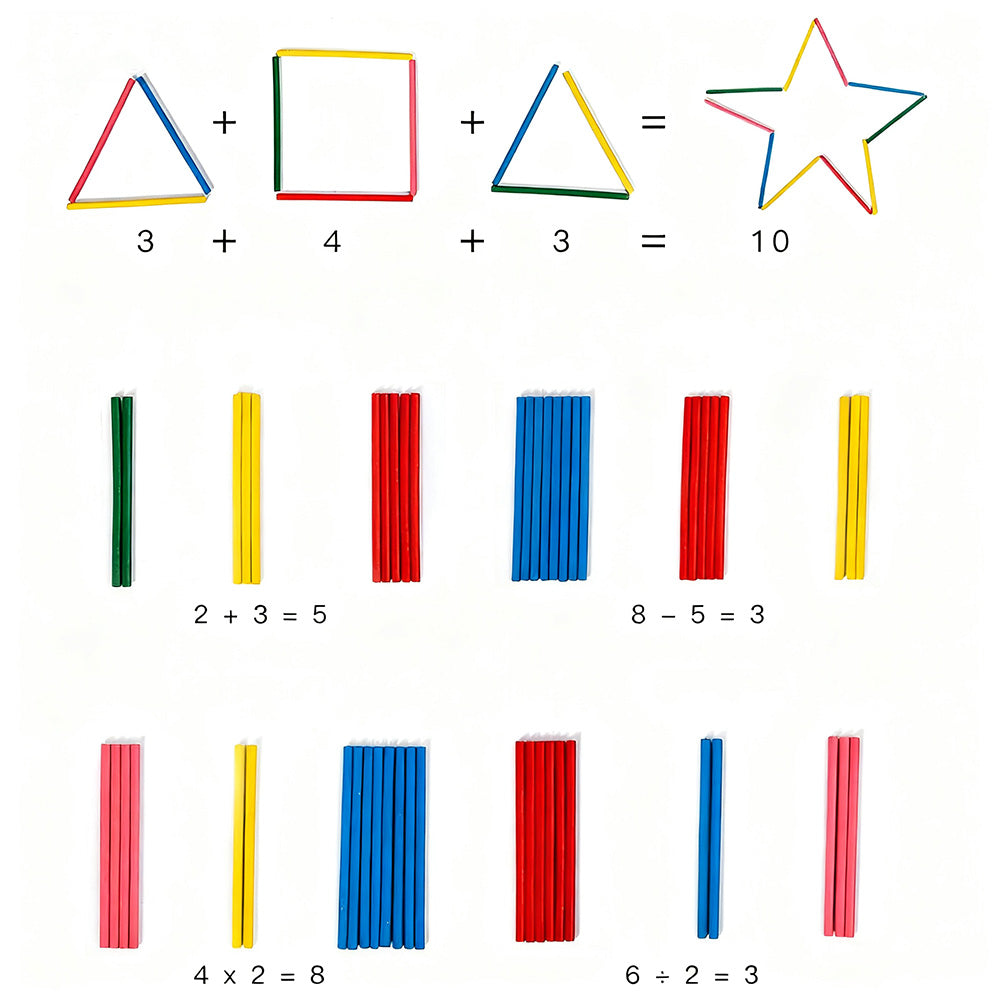 Wooden Abacus for Kids ¨C Math Counting Sticks Number and Alphabet Cards Educational Toy