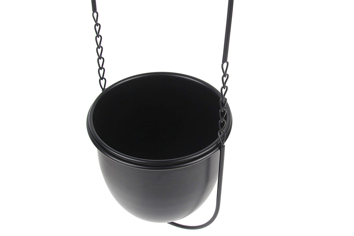 Swing Hanging Planter Planter Pots for Outdoor Plants with Drainage Hole-Black