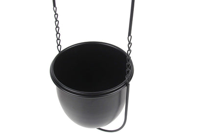 Swing Hanging Planter Planter Pots for Outdoor Plants with Drainage Hole-Black