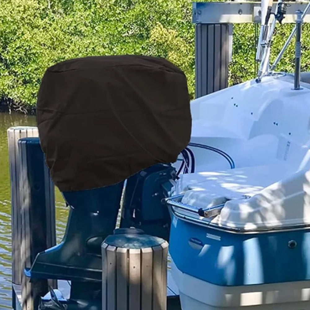 Outboard Motor Cover Engine Dust Cover-Black
