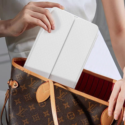 3 in 1 Foldable Makeup Mirror with Lights and Contact Lens Case for Travel