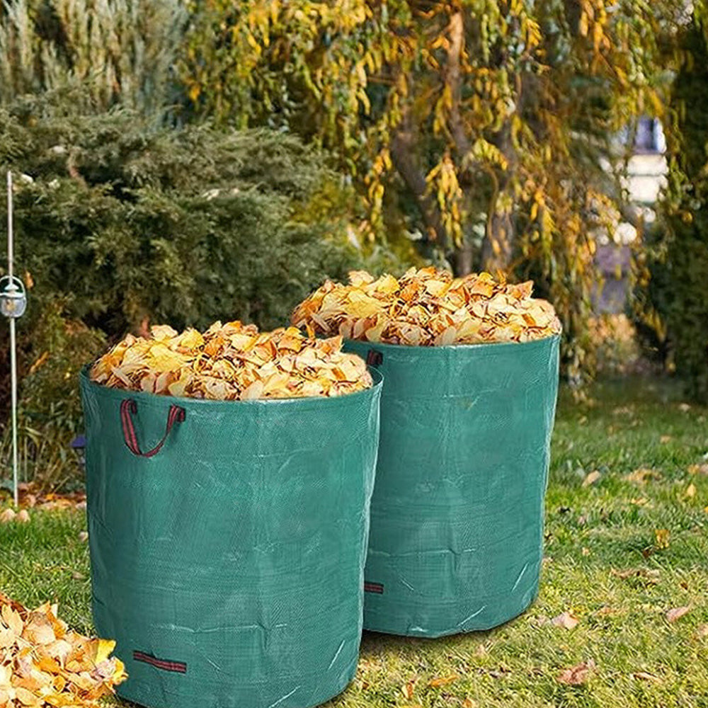 Heavy Duty Outdoor Leaf Collection Bag Foldable Garden Yard Waste Tarp
