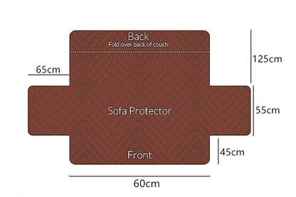 Reclining Couch Slipcovers Soft with Pockets Protector for Pets Kids-Beige