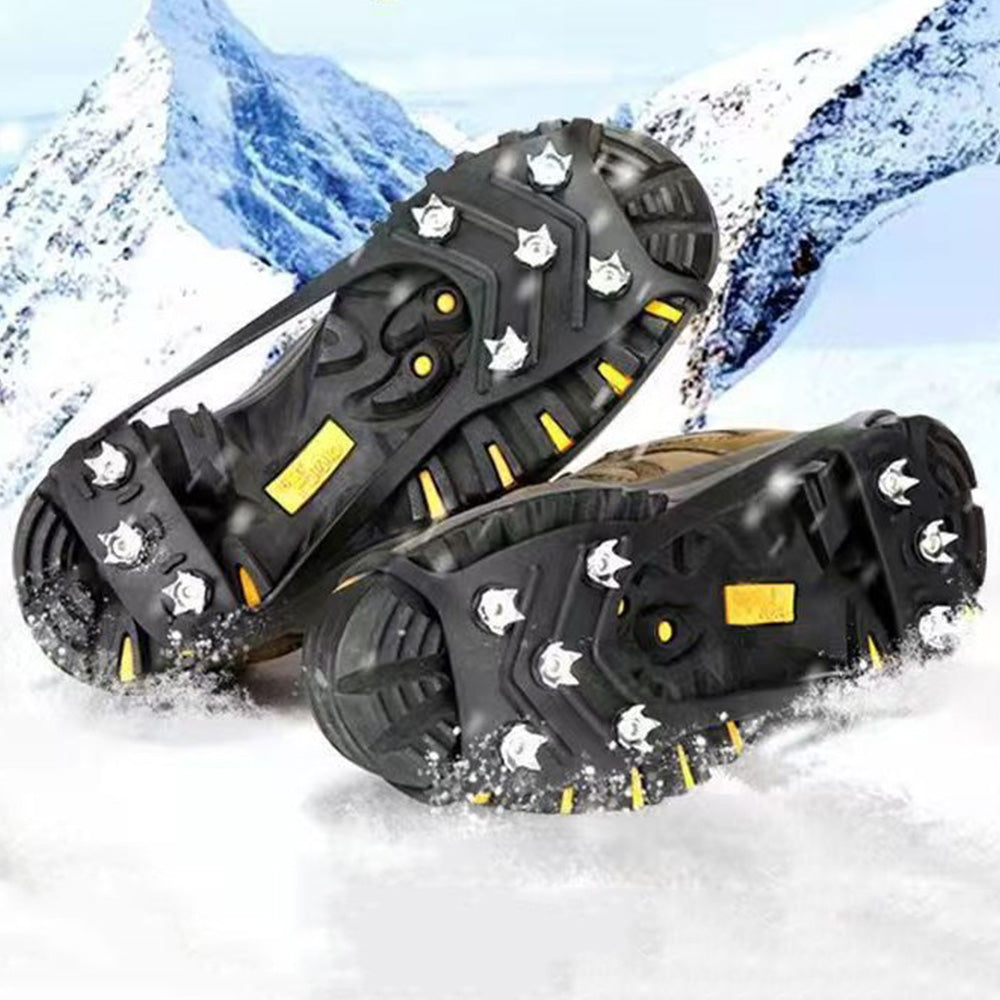 2 Pairs Ice Cleats Traction Crampons Snow Grips with 8 Spikes for Boots Shoes
