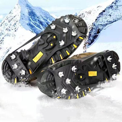 2 Pairs Ice Cleats Traction Crampons Snow Grips with 8 Spikes for Boots Shoes