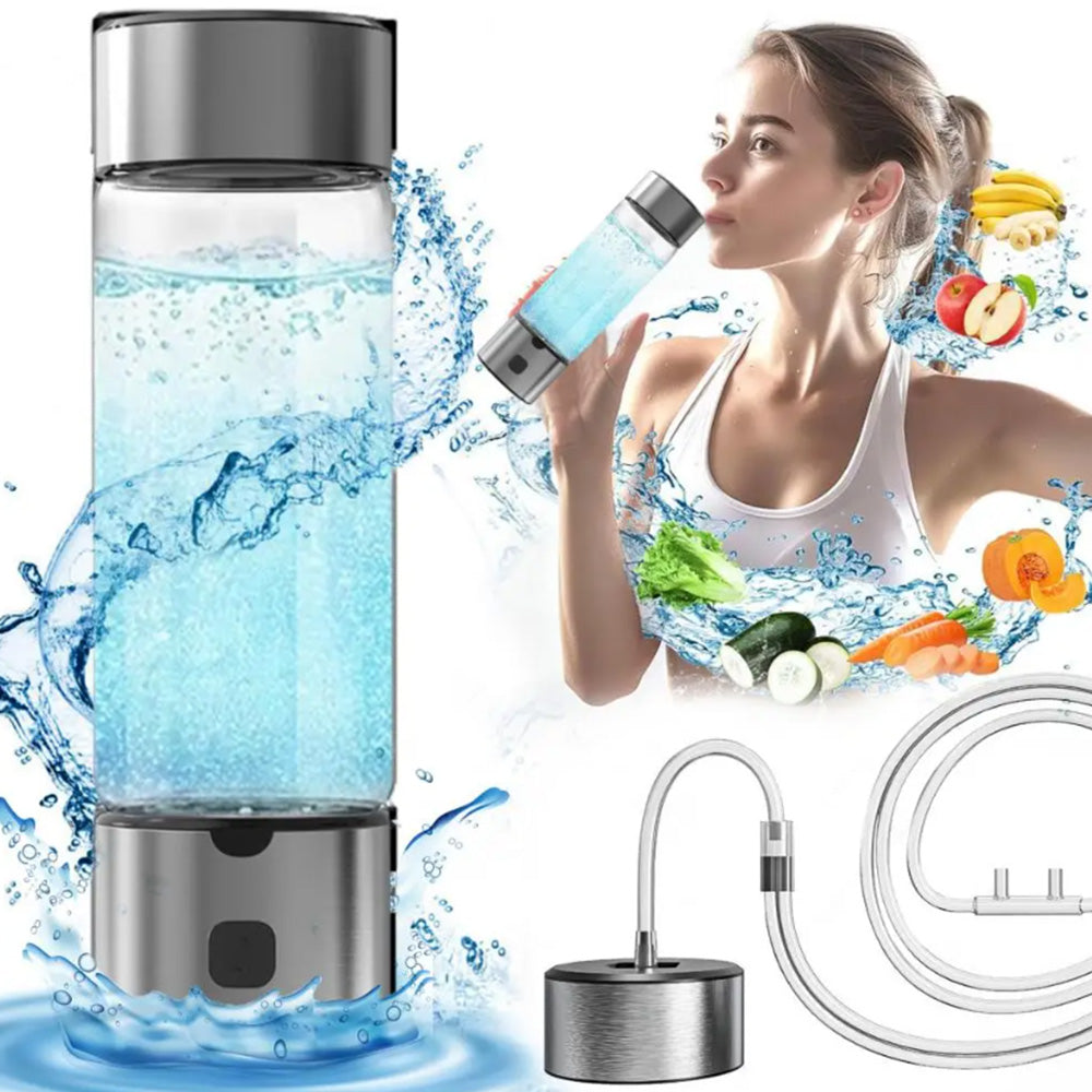 2-in-1 Hydrogen Water Generator 460ML Hydrogenated Water Bottle for Home Office Travel