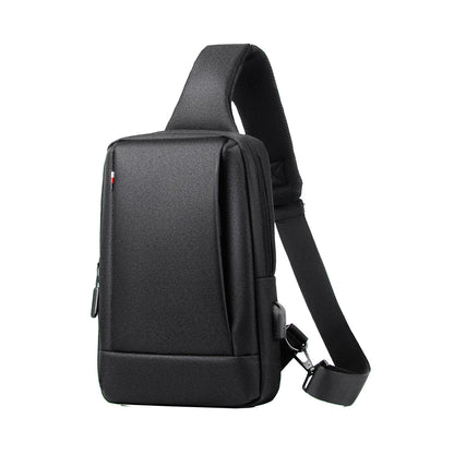 Chest Bag Messenger Bag Sling Bag Crossbody Shoulder Bag Travel Work Satchel Bag Black