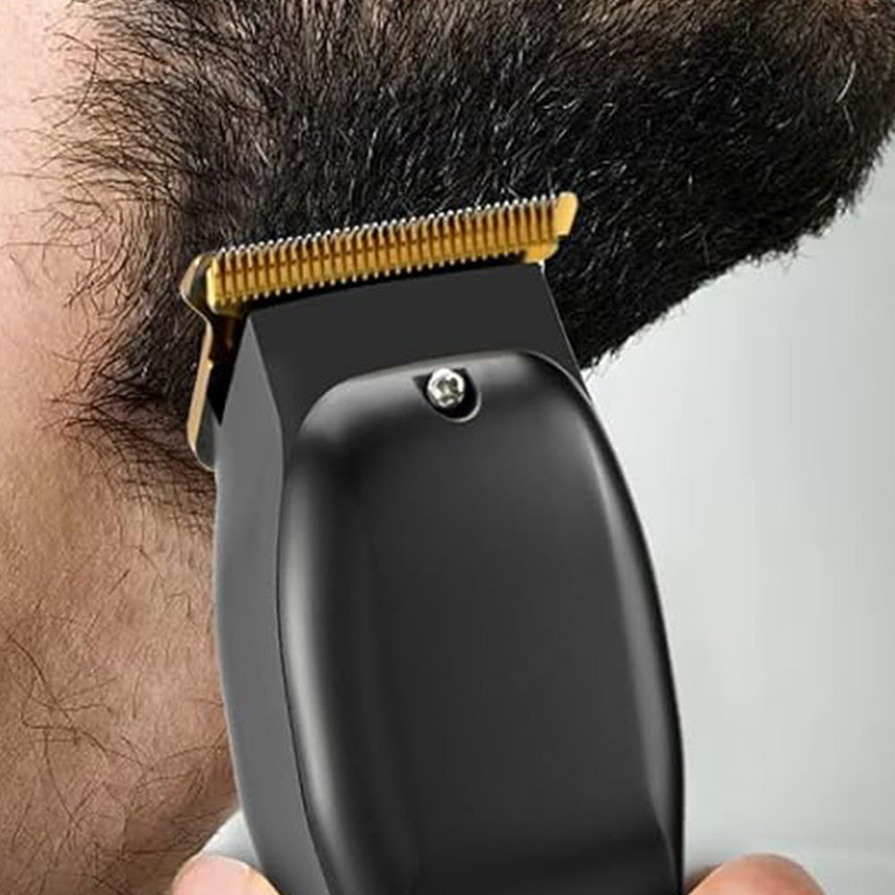 Rechargeable Men Hair Clipper Wet Dry Use for Home Dorm Barber Shop-Gold