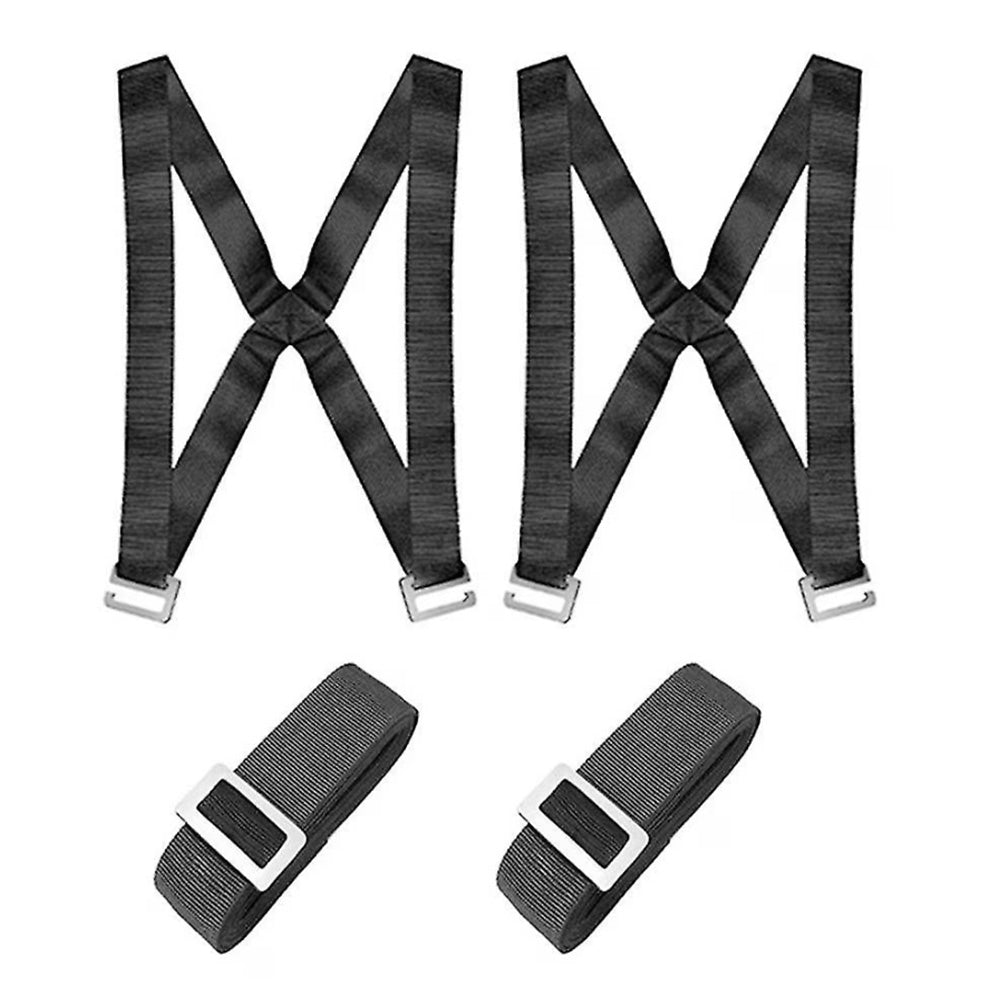Furniture Moving Strap Set with 5cm Wide Belts and 270kg Load Capacity - Black