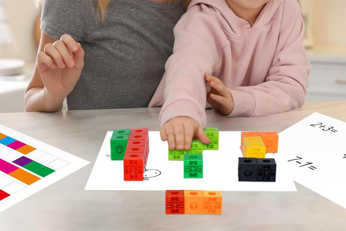 100Pcs Math Cubes Numberblocks for Early Math and Construction Educational Toy