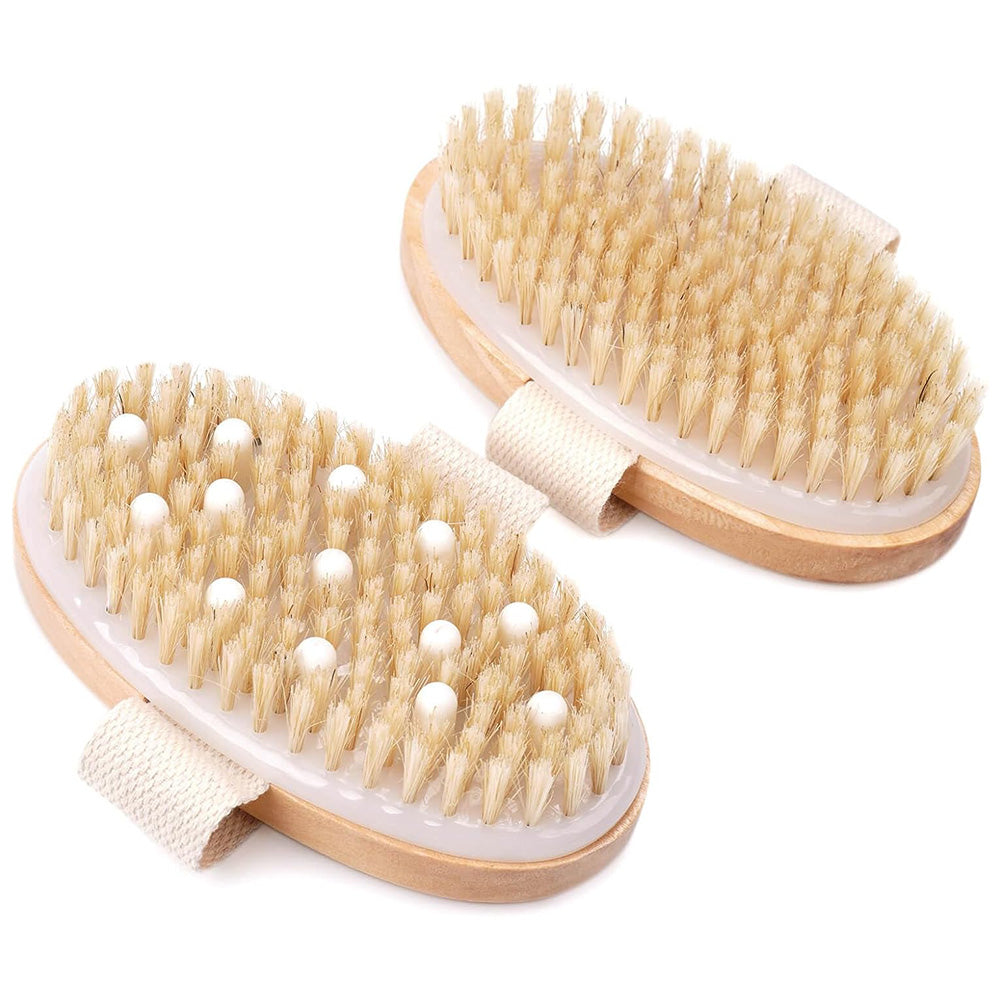 2Pcs Bath Brushes Body Exfoliating Brush for Skin Cleaning