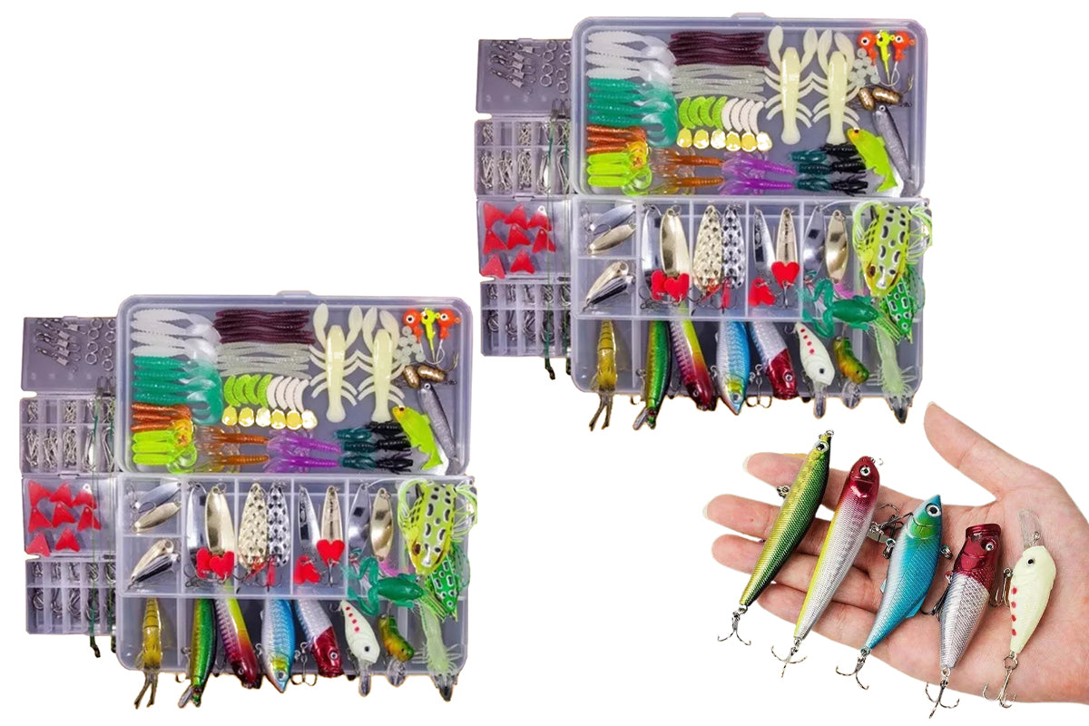 468Pcs Fishing Tackle Box Full loaded Accessories Hooks Lures Baits