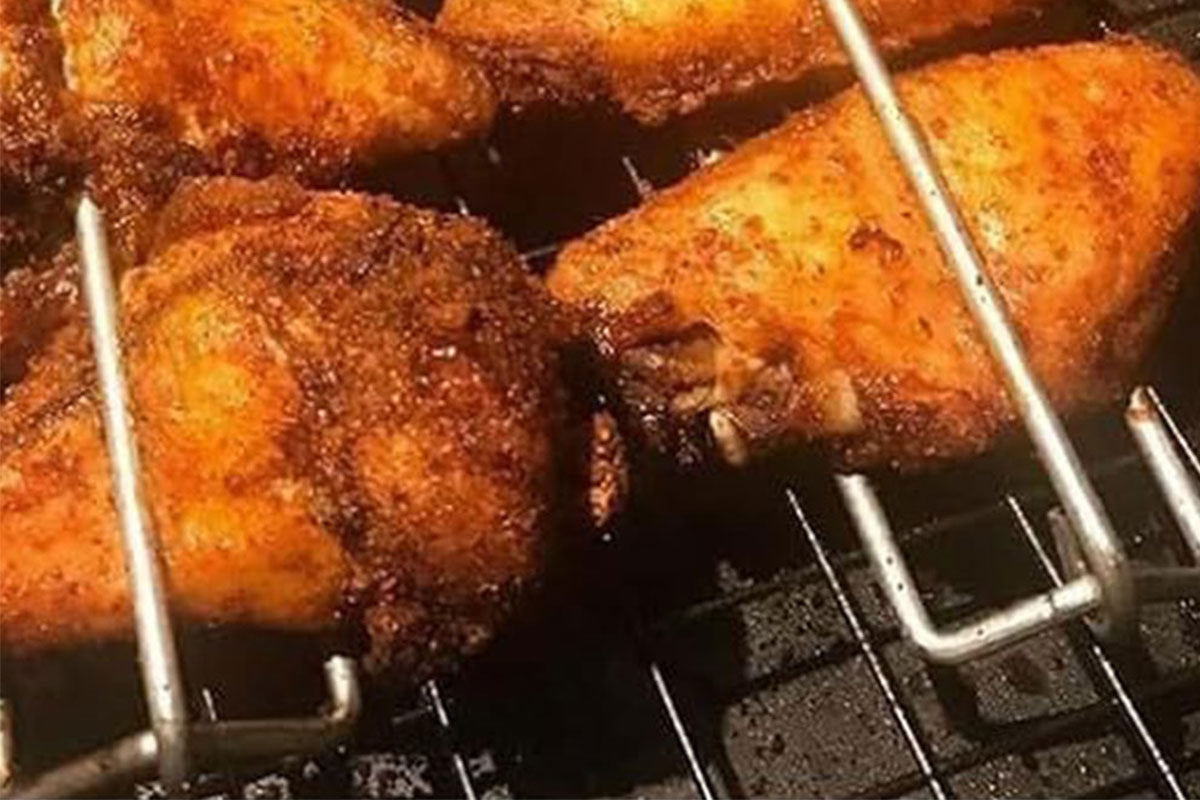 2Pcs Chicken Wing BBQ Fork Metal BBQ Grilling Fork Chicken Wing Grilling Rail