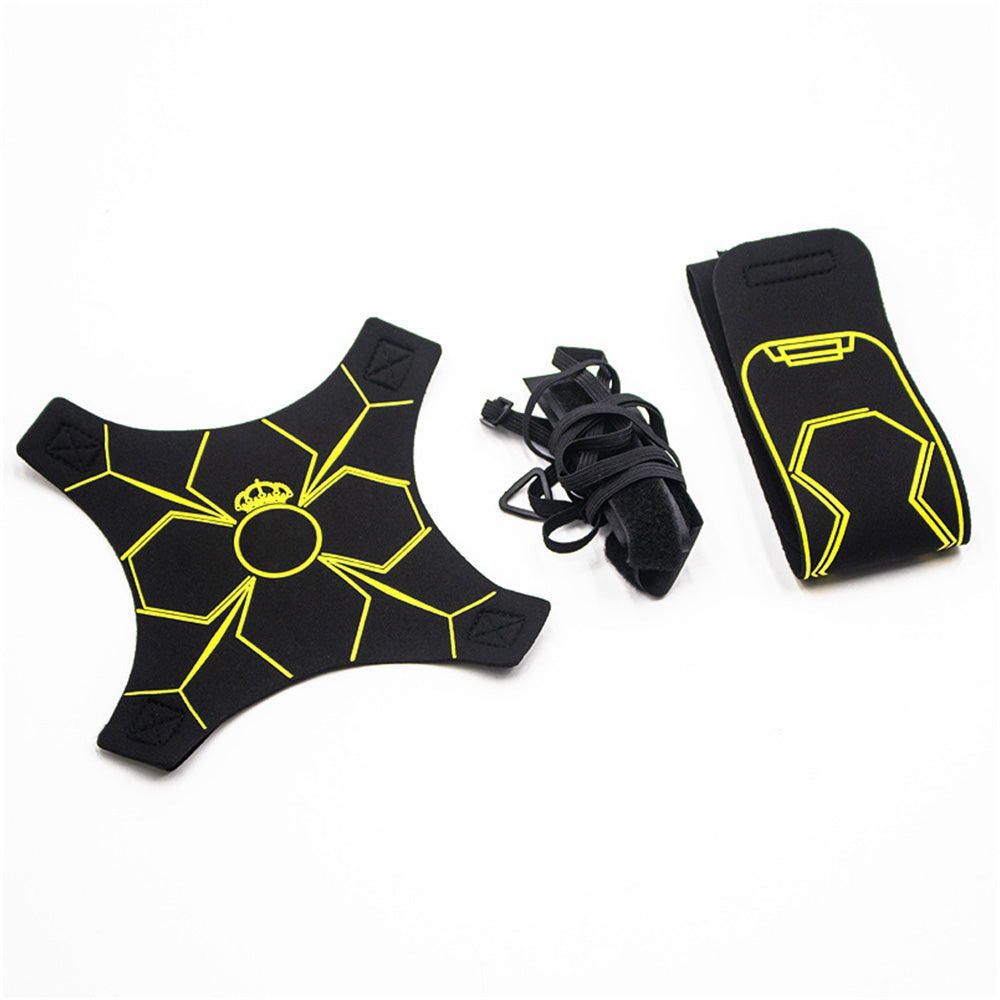 Soccer Volleyball & Rugby Trainer Football Kick and Throw Solo Practice Training Aid Yellow