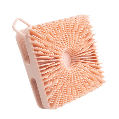 Dual-Sided Silicone Shower Body Brush ââ‚?Soft & Firm Exfoliating Scrubber Pink