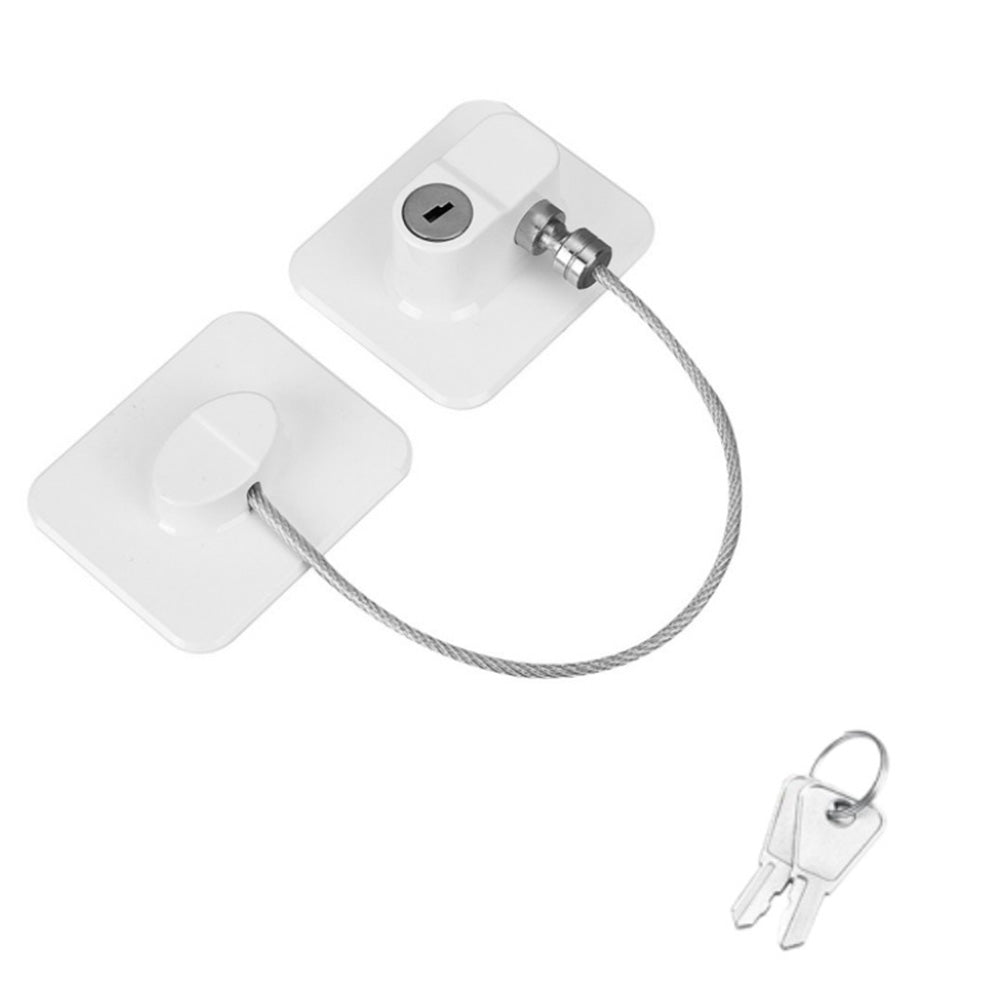 2 Pack Fridge Lock with Keys-White
