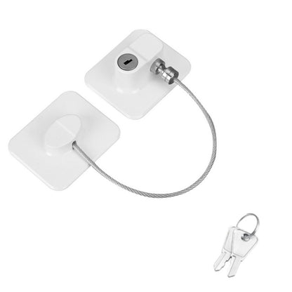 2 Pack Fridge Lock with Keys-White