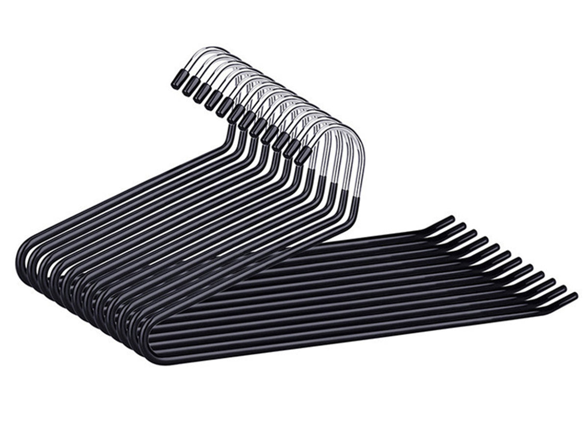 10 Piece Open Pant Hangers - Black