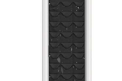 2Pcs Baseball Hat Rack 24 Pocket For Wall Or Over The Door Cap Organizer-Black