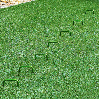 100 Pack 15cm Galvanized U Shaped Garden Landscape Staples