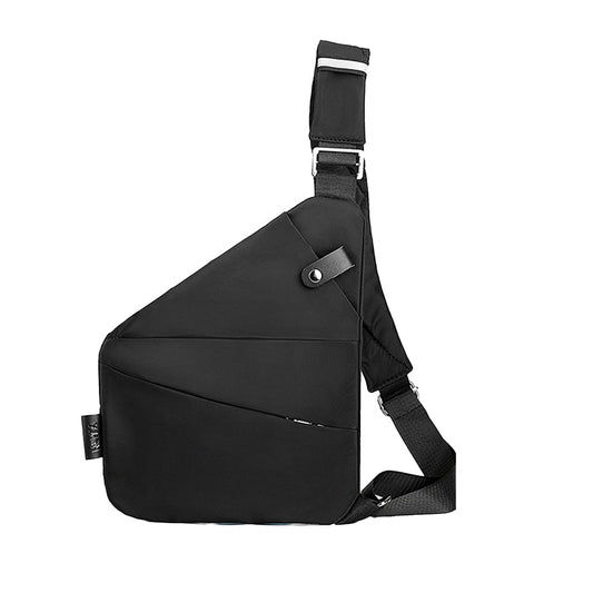 Men Anti-Theft Chest Pack Right Shoulder Sling Bag Travel Sports Crossbody Bag Black
