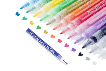 24Pcs DIY Nail Art Paint Pen Set Acrylic Paint Markers Nail Dotting Drawing Pens