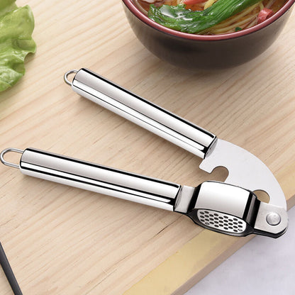 Manual Stainless Steel Garlic Press Crusher for Home Kitchen Cooking