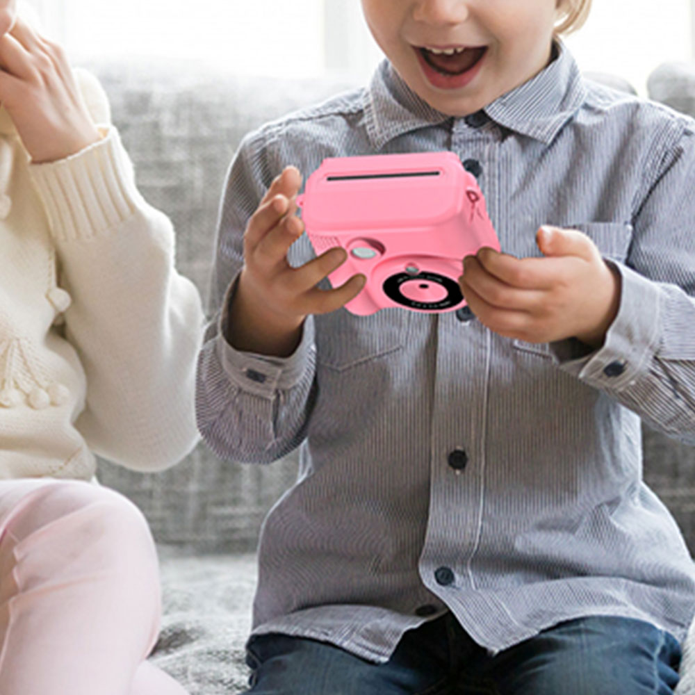 1080P Instant Print Camera for Kids Digital Video Camera with 32GB TF Card Christmas Birthday Present Pink
