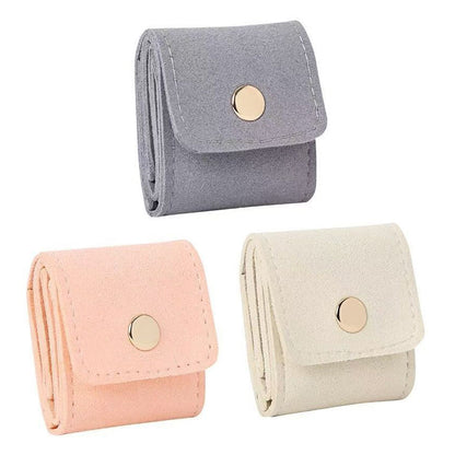 3-Pack Mini Travel Jewelry Organizer Pouch with Buckle