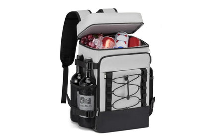 25L Insulated Cooler Backpack Freshness Preservation Backpack For Beach -Grey