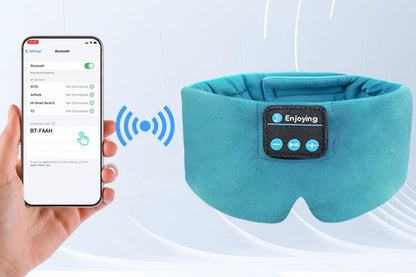 Bluetooth Sleep Mask with Headphones Music Eye Mask for Sleeping Travel Meditation -Green