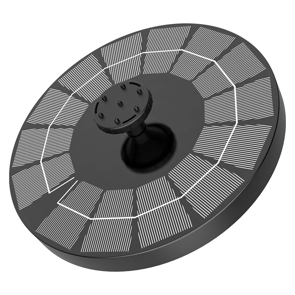 Solar Water Fountain Pump 2.5W with 6 Spray Nozzles for Bird Baths Ponds and Gardens